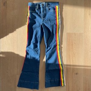Bell bottom Alice Olivia rainbow pants